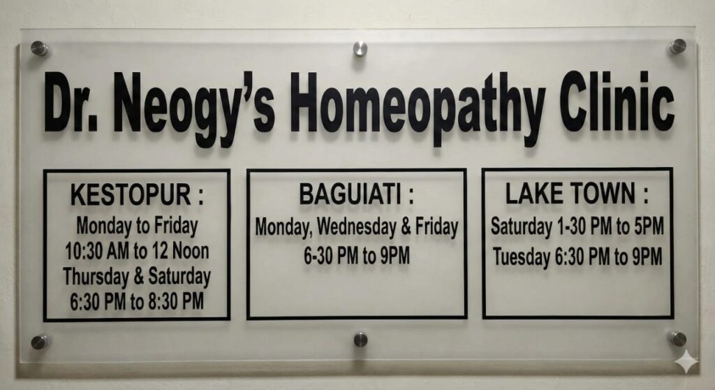 homeopathy clinic Kestopur, Baguiati & Laketown